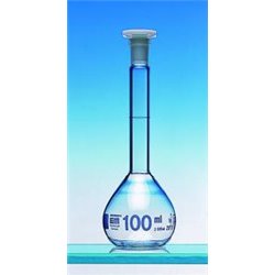 Fiole jaugée classe A 100ml col rc 14/23 bouchon pp.