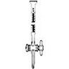 Robinet téflon embout verre pour burette démontable