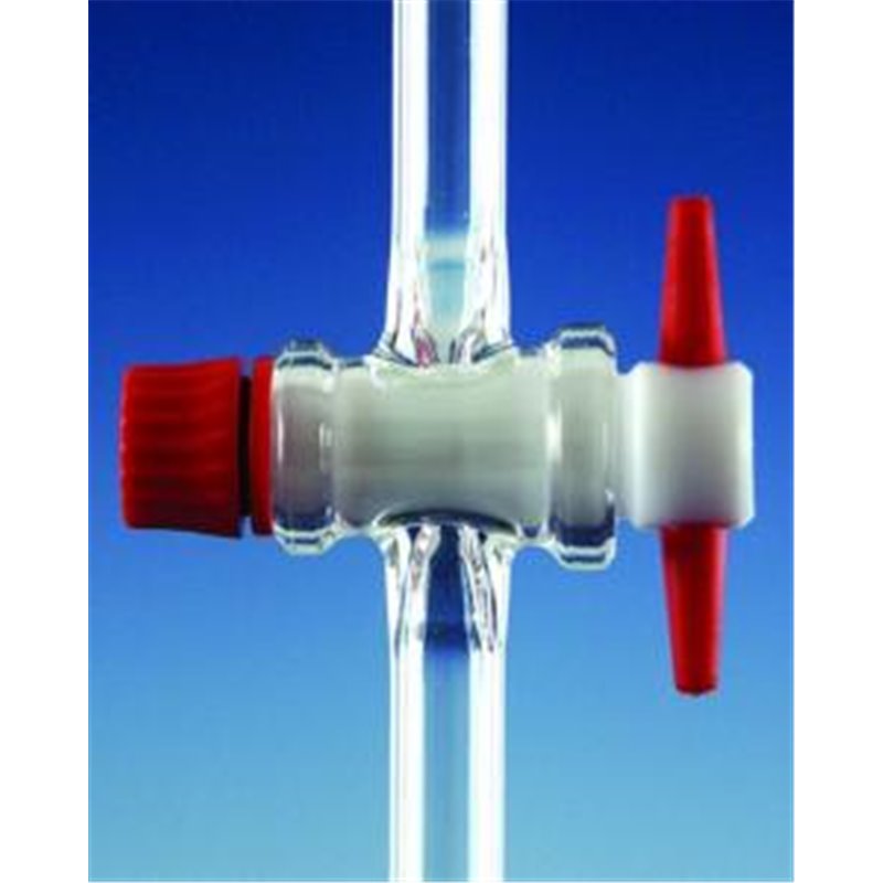 Robinet téflon embout polypropylène pour burette démontable