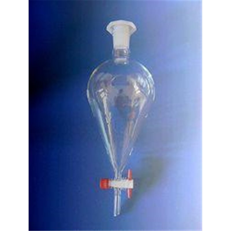 Ampoule à décanter conique 1l - robinet clé téflon