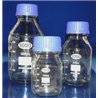 Flacon iso bouché 1 lt. gl 45 pp/bleu - verre sodocalcique