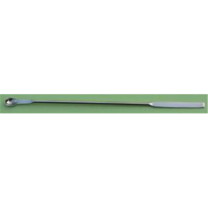 Micro-spatule longueur 210mm - 1 plat Ø 4mm Lg. 40mm - 1 micro-cuillère Ø 5mm