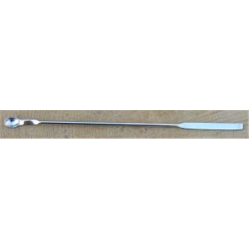 Micro-spatule longueur 150mm - 1 plat Ø 4mm Lg. 40mm - 1 micro-cuillère Ø 5mm