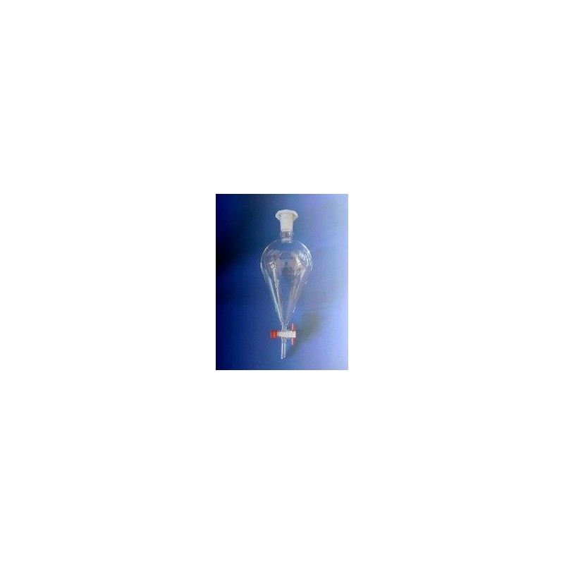 Ampoule à décanter conique 1l - robinet clé téflon