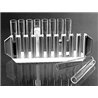 Portoir polypropylène pour 8 tubes - 1 rang 8 emplacements Ø 20mm